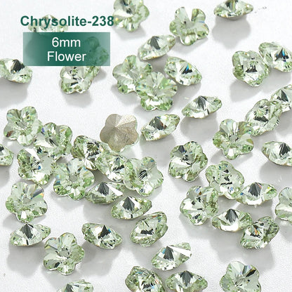 Acmore Crystal Design Chrysolite Series K9 Glass Various Shapes Rhinestone Loose Jewelry for Nail Art Rhinestones Fancy Decoration