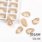 Acmore Crystal Drop Shape New  Color Series Crystal Flatback Sew on Rhinestone for Garment Shoes Bag Decoration