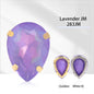 Acmore Crystal Aurora Mocha Pointback Drop Shaped Crystal Stone Rhinestone With Copper Hollow Claw Sew on Garment DIY Accessories