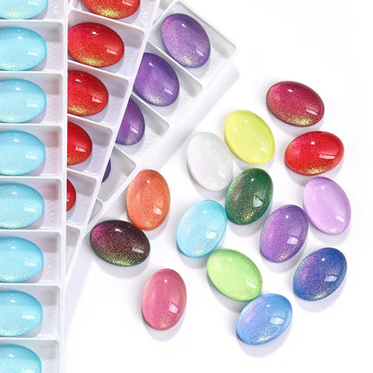 Acmore Crystal Wholesale Oval Stone With Glue on Jewelry Shape Loose Glass Flat Back Strass Rhinestone DIY Art Decoration