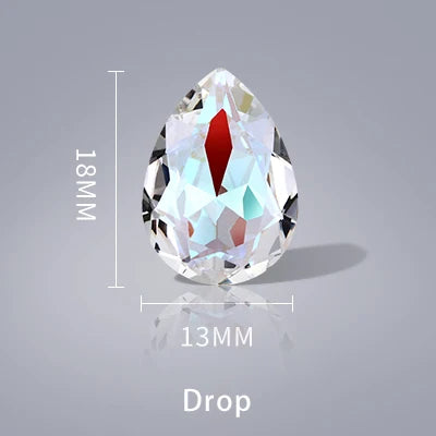 Acmore Crystal Fancy Loose Crystal Stones Glass Crafts Brand New Unfoiled Crystal Shimmer Glass Point Back Rhinestones for Bag Garment