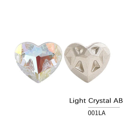 Acmore Crystal New Design Heart Shape K9 Glass Beads Point Back Fancy Loose Rhinestone for Clothing Accessories Wedding Dress