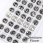 Acmore Crystal Hot Sale Black Diamond Series Crystal Stone Pointback Rhinestones Loose Glue on for Nails Clothes Decoration