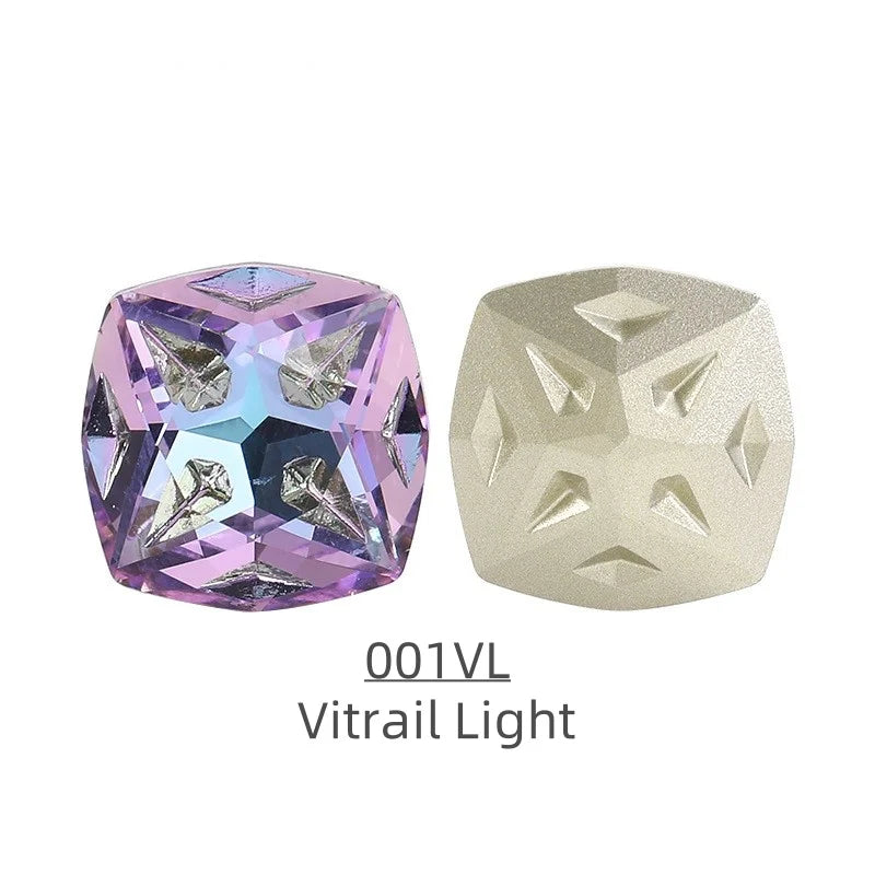 Acmore Crystal Cushion Shape Star Meteorite Series 12 /18mm K9 Glass Pointback Crystal Stones Rhinestones Jewelry Making Garment