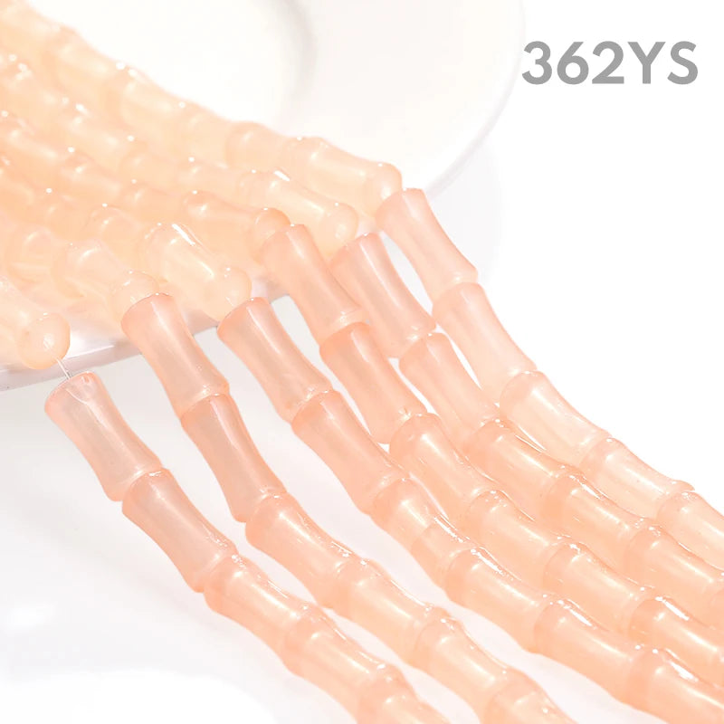 Acmore Crystal  Factory Sale 6*13mm Beads Bamboo Joint Bulk  Glass Crystal Loose Beads for Necklace Making DIY Jewelry