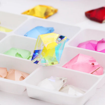 Crystals  K9 Sew-On Stone Sewing Crystal AB Stones Sew on Mirror Rhinestone for Dress Garment Shoes Bags