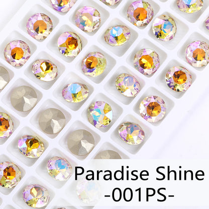 Acmore Crystal High Quality Gemstone Flower K9 Pointback Rhinestone Loose Stones Jewelry Glue on for DIY Decoration Clothing Desgin