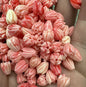 Acmore Crystal 9*6mm Hawaii Resin Jasmine Flower Beads for Jewelry Making Lavender Lilac Pikake Flower Acrylic Charms