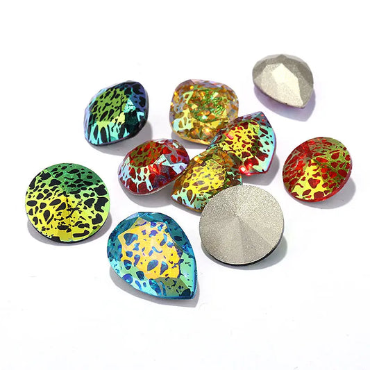 Acmore Crystal White Patina WP Series Colors Fancy Shapes Pointback Jewelry Crystal Stones Crafts DIY Rhinestone Accessories