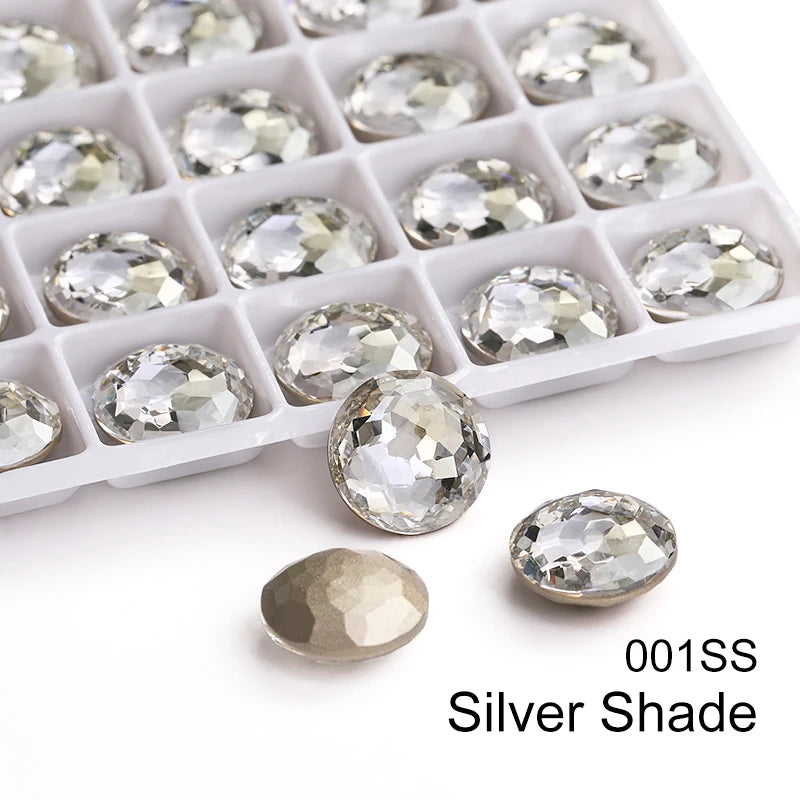 Acmore Crystal High Quality K9  Crystal Glass 12mm Mandala Round Pointback  Rhinestones  for Decoration DIY Accessories