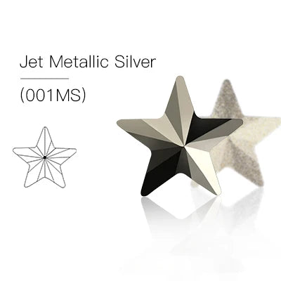 Acmore Crystal Wholesale Star Shape Pointback Crystal Stones K9 Glass Rhinestones for Clothing Nails Decoration