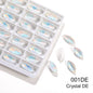 Xihcuan Wholesale Navette Shape Point Back Class Opal Mocha DE Rhinestones Glue on Clothes Fashion DIY Nail Art