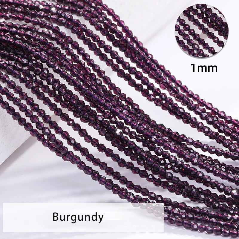 Acmore Crystal 1mm 20 Colors Loose Crystal Stones Jewelry Making Crafts Waist Necklace Earring Flat Beads DIY Deco Accessories