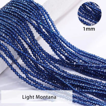 Acmore Crystal 1mm 20 Colors Loose Crystal Stones Jewelry Making Crafts Waist Necklace Earring Flat Beads DIY Deco Accessories