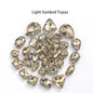 Acmore Crystal Mixed Shapes 22 Colors Four-point Stainless Steel Claw Loose Sew on Crystal Stone Glass DIY Rhinestone With Claw Setting