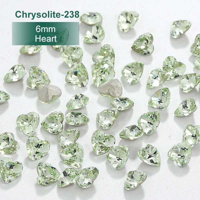 Acmore Crystal Design Chrysolite Series K9 Glass Various Shapes Rhinestone Loose Jewelry for Nail Art Rhinestones Fancy Decoration