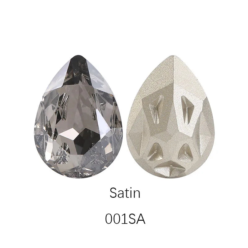 Acmore Crystal New Design Star Meteorite K9 Glss Drop Shape Pointback Crystal Beads Fancy Rhinestones for Bracelete Making Shoes Accessories