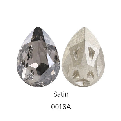 Acmore Crystal New Design Star Meteorite K9 Glss Drop Shape Pointback Crystal Beads Fancy Rhinestones for Bracelete Making Shoes Accessories