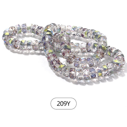 Acmore Crystal  12 Colors Bright  Loose  Glass Crafts Wheel Faceted Crystal Beads Jewelry  Finding Accessories for Necklace Earring
