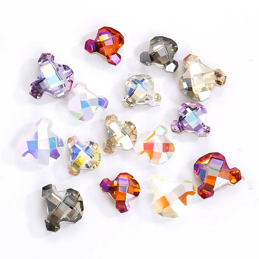 Acmore Crystal New Design Bear Shape Glass Fancy Jewelry Rhinestones Stone Strass K9 3D Crystal Pointback Glue on Nail Art Clothing