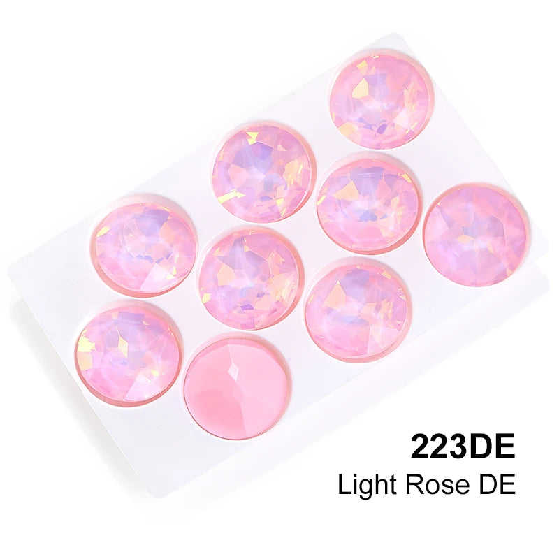 Acmore Crystal High Quality Gemstone Flower K9 Pointback Rhinestone Loose Stones Jewelry Glue on for DIY Decoration Clothing Desgin
