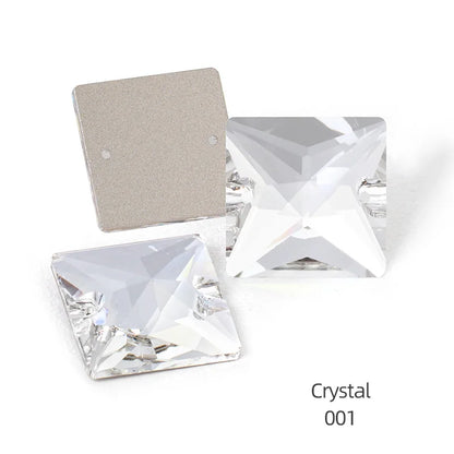 Acmore Crystal New Princess square Shape Crystal ab Hand Stitch DIY for Dress Clothes Sew on Crystal Stone Rhinestone Accessories