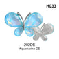 Acmore Crystal New Design Loose Rhinestone Butterfly Alloy Flower Shapes Crystal Stone Point Back DIY Clothes Decoration