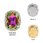 Acmore Crystal Gold Bottom High Quality 13*18mm Rhinestone Beads With Claw Sew on Glass Crystal Stone for DIY Design Accessories