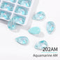 Acmore Crystal Drop Shape New  Color Series Crystal Flatback Sew on Rhinestone for Garment Shoes Bag Decoration