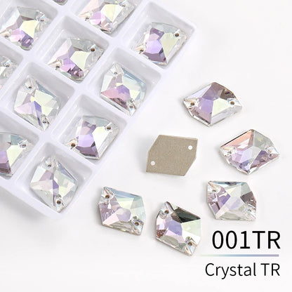 Acmore Crystal Cosmic  New Color Series Sew on Flat Back Glass Stone Crystal Sew on Rhinestone for Clothing Garment