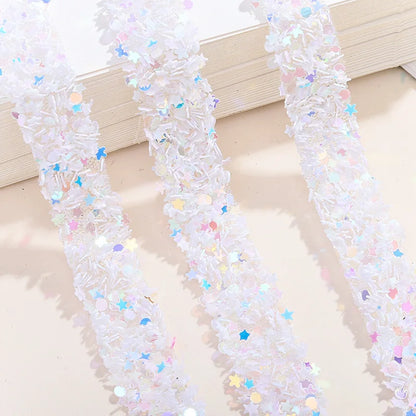 Acmore Crystal New Arrival Sequin Stars Double Sided Adhesive Geometric Rhinestone Strips Non Hotfix Stones for DIY Bling Decoration