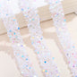 Acmore Crystal New Arrival Sequin Stars Double Sided Adhesive Geometric Rhinestone Strips Non Hotfix Stones for DIY Bling Decoration