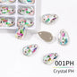 Acmore Crystal Drop Shape New  Color Series Crystal Flatback Sew on Rhinestone for Garment Shoes Bag Decoration