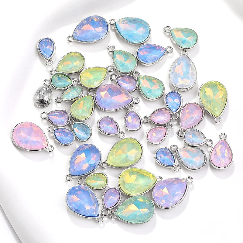 Acmore Crystal New Product Drop Alloy Pendant With Single Loop Opal Mocha DE Rhinestones Glass Jewelry Wholesale Clothes Accessories