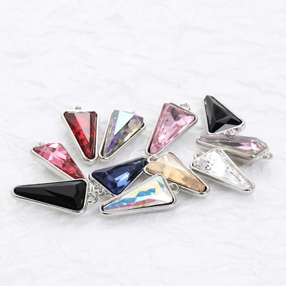 Acmore Crystal Fancy Derlta Shaped High Quality K9 Glass Alloy Pendant Necklace Jewelry Making Crystal Stone Earring Brooch Accessories