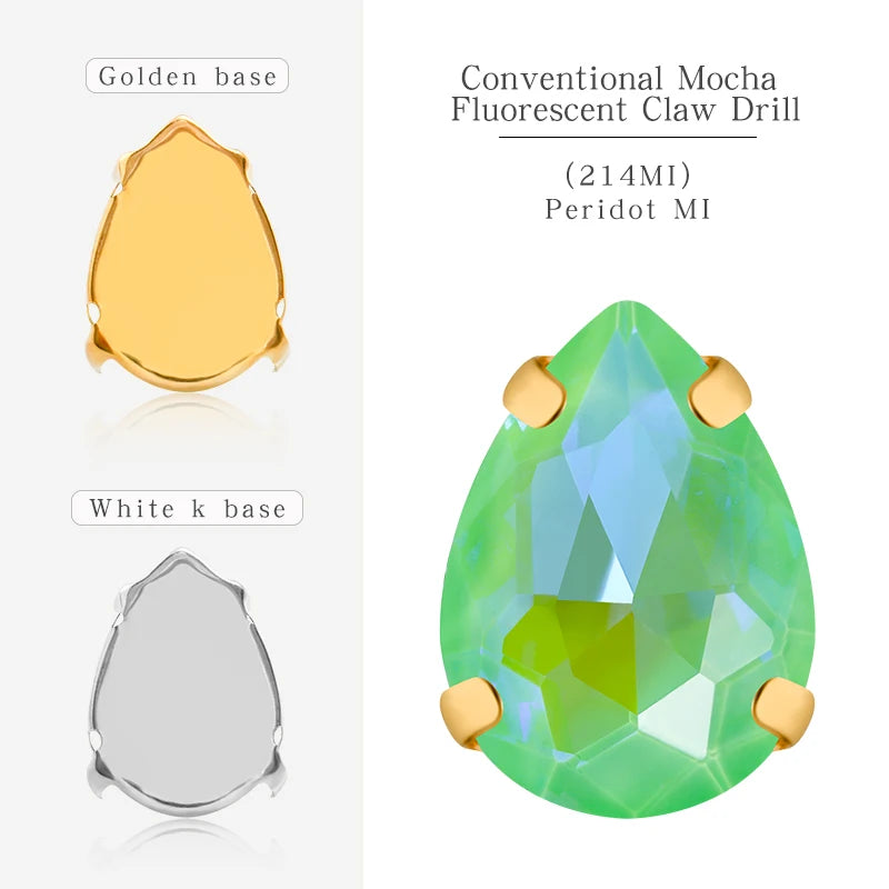 Metal Base Garment Decoration Glass Sew on Crystal Claw Rhinestone for Clothes Weeding Making Accessories