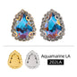 Acmore Crystal New Arrival LA Series Drop Shape  Cup Chain Flat Back Rhinestone 3D Crystal Sew on Beads for Jewelry