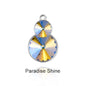 Acmore Crystal Double Rivoli Shaped Fancy Shiny 16 Colors Crystal Stones K9 Glass Alloy Back Pendant Necklace for DIY Earring Charms