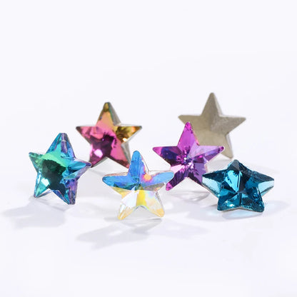 Acmore Crystal Wholesale Star Shape Pointback Crystal Stones K9 Glass Rhinestones for Clothing Nails Decoration