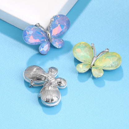 Acmore Crystal New Design Loose Rhinestone Butterfly Alloy Flower Shapes Crystal Stone Point Back DIY Clothes Decoration