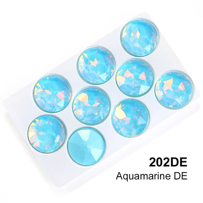 Acmore Crystal High Quality Gemstone Flower K9 Pointback Rhinestone Loose Stones Jewelry Glue on for DIY Decoration Clothing Desgin