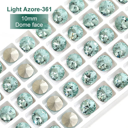 Acmore Crystal New Color Popular Light Azore K9 Glass Crystal Rhinestone Loose Jewelry Stone Glue on for DIY Nail Art Decoration
