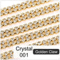 Acmore Crystal SS6-SS16 Crystal ab Stones Rhinestones Sew on Golden/white k Copper Claw Double Row Claw Cup Chain for Garment Jewelry