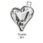 Acmore Crystal 13.5*17.6mm Copper Bottom Alloy Sweet Heart Single Hole Glass Diamond Pendant DIY Earrings Necklace Jewelry Accessories