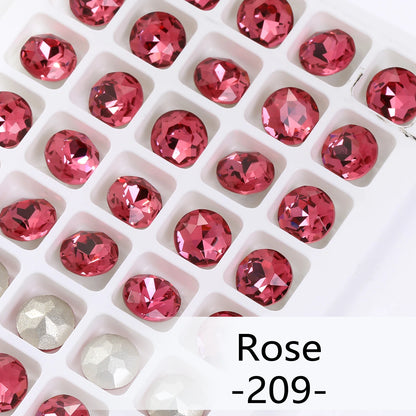 Acmore Crystal High Quality Gemstone Flower K9 Pointback Rhinestone Loose Stones Jewelry Glue on for DIY Decoration Clothing Desgin