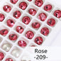 Acmore Crystal High Quality Gemstone Flower K9 Pointback Rhinestone Loose Stones Jewelry Glue on for DIY Decoration Clothing Desgin