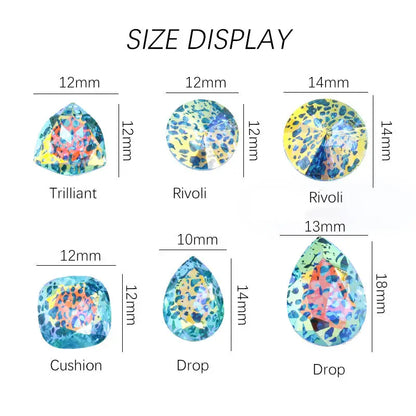 Acmore Crystal White Patina WP Series Colors Fancy Shapes Pointback Jewelry Crystal Stones Crafts DIY Rhinestone Accessories