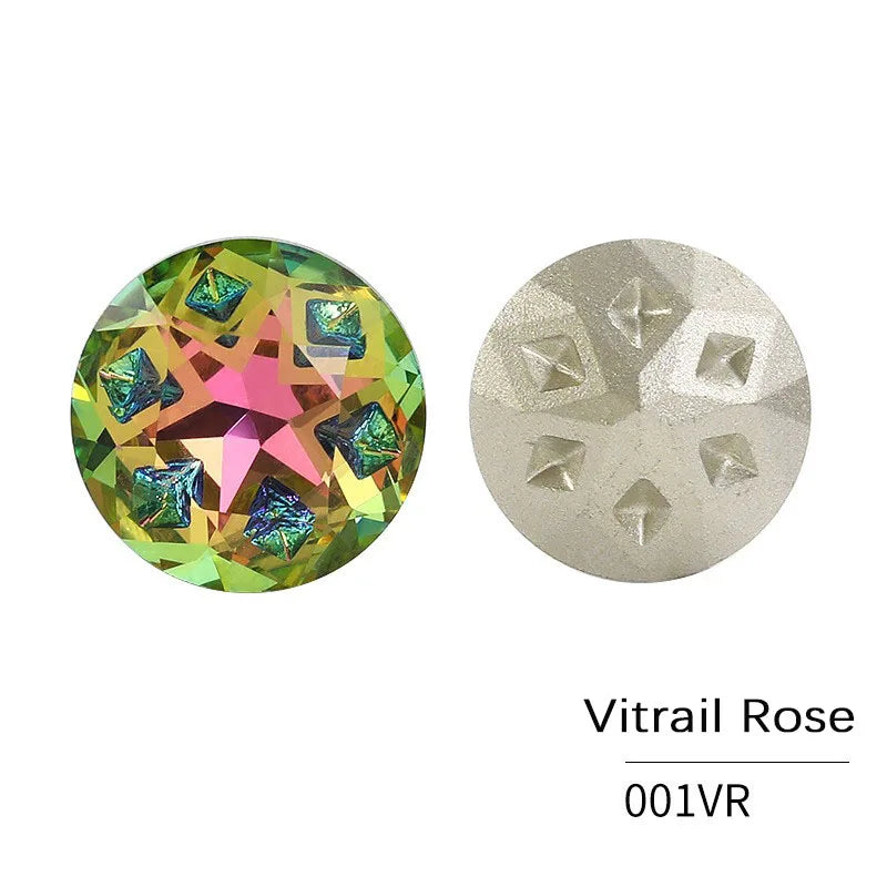 Acmore Crystal Round Star Meteorite Series 12 /18mm K9 Glass Pointback Crystal Stones Rhinestones for Jewelry Making Garment