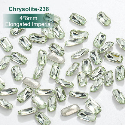 Acmore Crystal Design Chrysolite Series K9 Glass Various Shapes Rhinestone Loose Jewelry for Nail Art Rhinestones Fancy Decoration