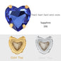 Crystal Ab Color Heart Shape Sewing Rhinestones With Golden Silver Claw Setting Peach Heart Hollow Claw Rhinestone